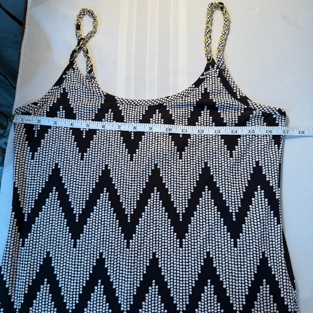 MSK Black Gray Spaghetti Strap Slip Maxi Dress  
Y2K summer beach size medium - Picture 5 of 5